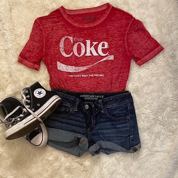 š„¤š¤COCA COLA CROP TEE VINTAGEš¤š„¤SIZE XS - Picture 1 of 5